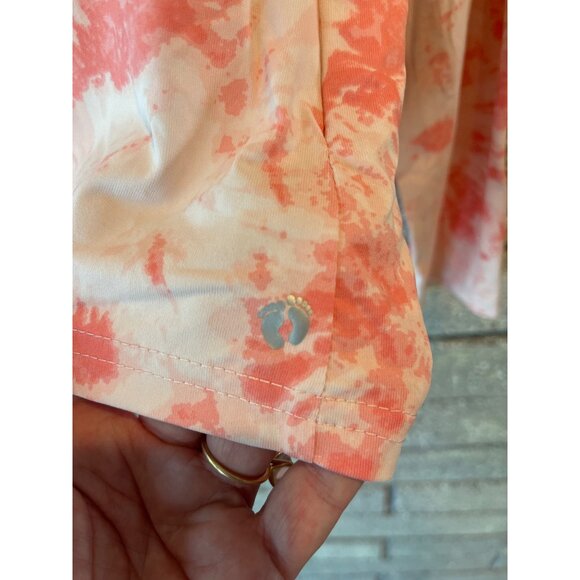 Hang Ten Womens Tie-Dye Long Sleeve Shirt XXL UV Protection UPF 50+ Peach & Whit - Picture 4 of 7